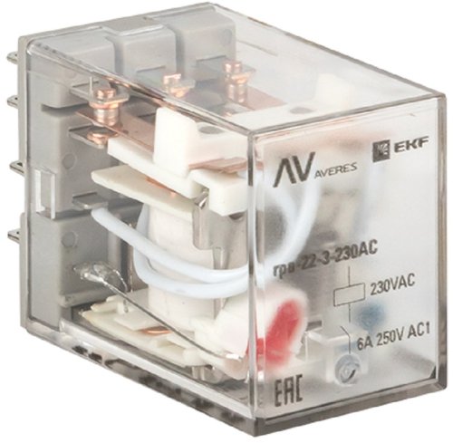 Реле промежуточное EKF Averes RPA22/3 6А 24В DC фото Реле промежуточное EKF Averes RPA22/3 6А 24В DC картинка